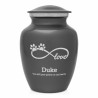Small Infinite Love Pet Cremation Urn - Gunmetal Gray