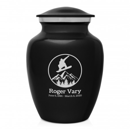 Snowboard Sharing Urn - Jet Black