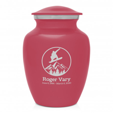 Snowboard Sharing Urn - Rose Pink