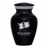 Pirate Flag Keepsake Urn - Jet Black