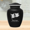 Pirate Flag Sharing Urn - Jet Black