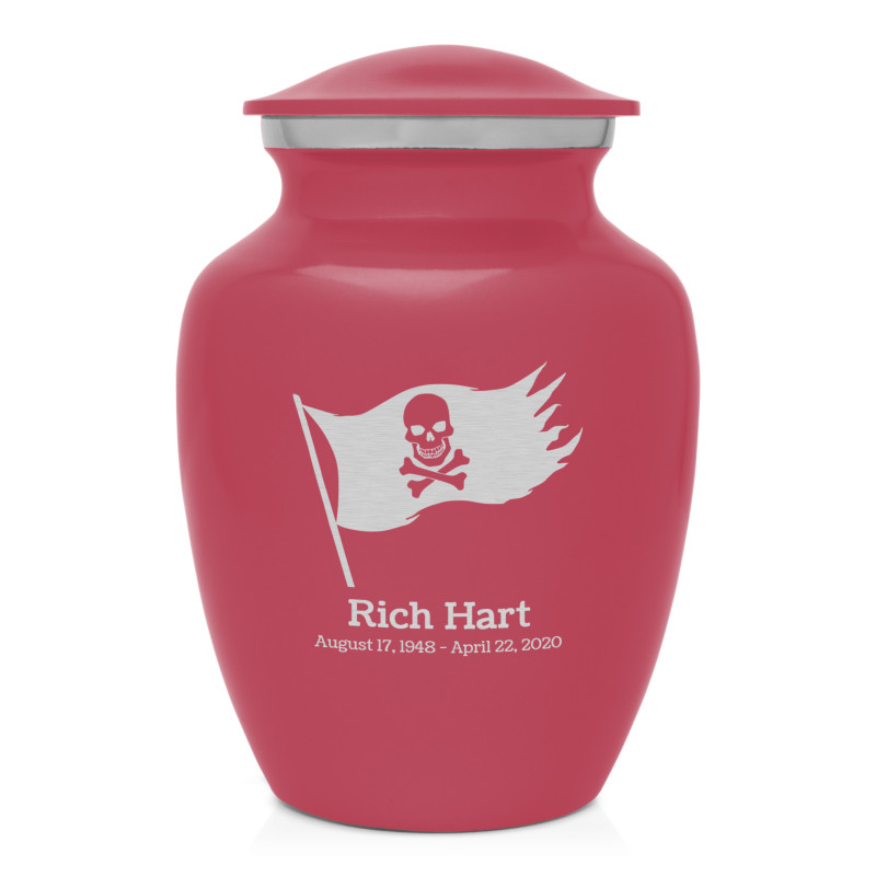 Pirate Flag Sharing Urn - Rose Pink