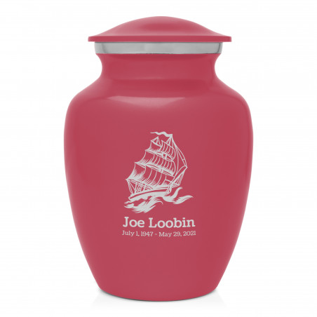 Sailing Ship Sharing Urn - Rose Pink