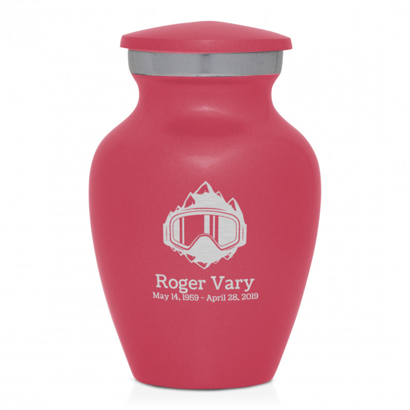 Snow Goggles Keepsake Urn - Rose Pink