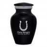 Horseshoe Keepsake Urn - Jet Black