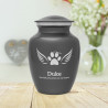 Small Angel Wings Pet Cremation Urn - Gunmetal Gray