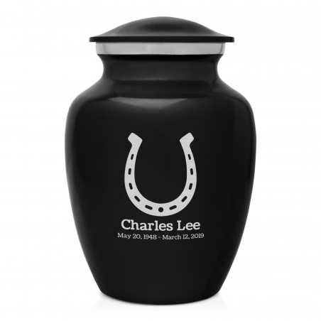 Horseshoe Sharing Urn - Jet Black
