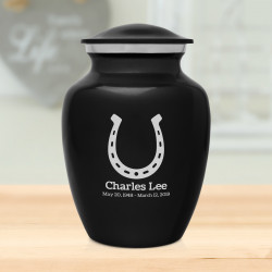 Horseshoe Sharing Urn - Jet Black