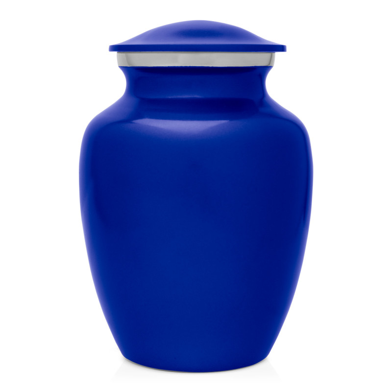 Small Paw Print Pet Cremation Urn - Midnight Blue
