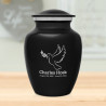Peace Dove Sharing Urn - Jet Black