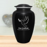 Peace Dove Cremation Urn - Jet Black