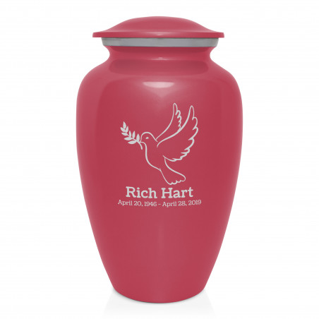 Peace Dove Cremation Urn - Rose Pink