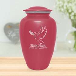 Peace Dove Cremation Urn - Rose Pink