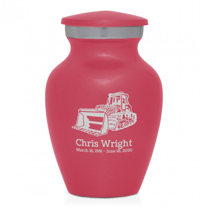 Bulldozer Keepsake Urn - Rose Pink