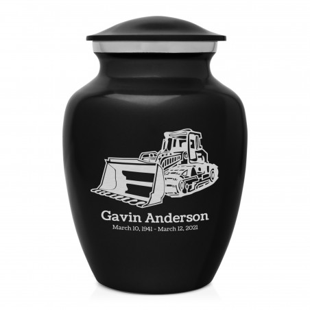 Bulldozer Sharing Urn - Jet Black