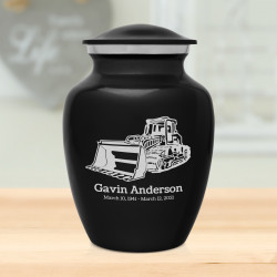Bulldozer Sharing Urn - Jet Black