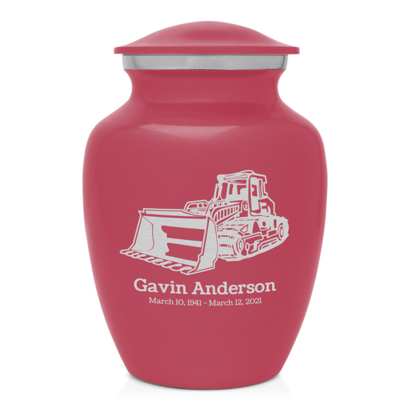 Bulldozer Sharing Urn - Rose Pink