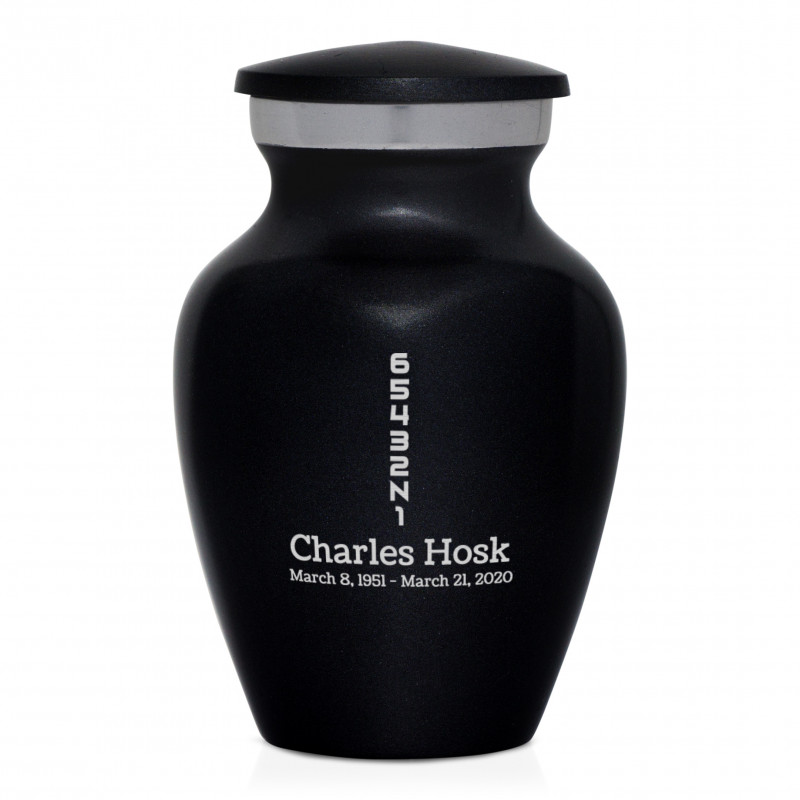 Motorcycle Gears Keepsake Urn - Jet Black