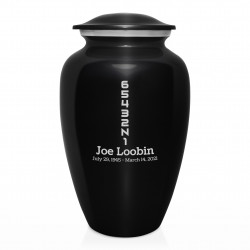 Motorcycle Gears Cremation Urn - Jet Black