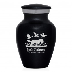 Duck Hunting Dog Keepsake Urn - Jet Black