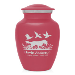 Duck Hunting Dog Sharing Urn - Rose Pink