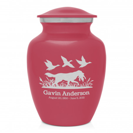 Duck Hunting Dog Sharing Urn - Rose Pink