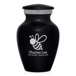 Bee Keepsake Urn - Jet Black