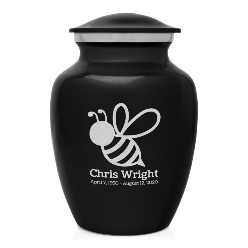 Bee Sharing Urn - Jet Black