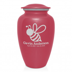 Bee Cremation Urn - Rose Pink