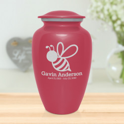 Bee Cremation Urn - Rose Pink