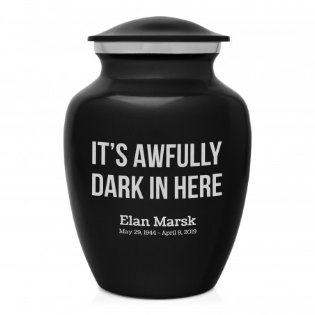 It's Awfully Dark In Here Sharing Urn - Jet Black