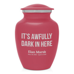 It's Awfully Dark In Here Sharing Urn - Rose Pink