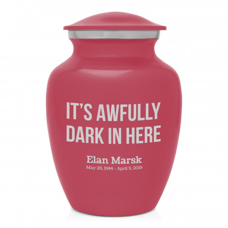 It's Awfully Dark In Here Sharing Urn - Rose Pink