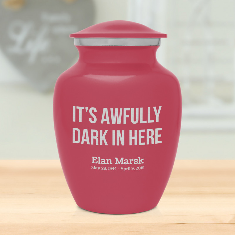 It's Awfully Dark In Here Sharing Urn - Rose Pink