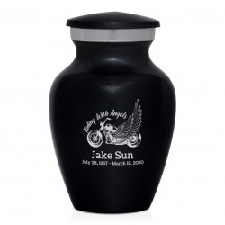 Riding with Angels Keepsake Urn - Jet Black