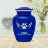 Small Angel Wings Pet Cremation Urn - Midnight Blue