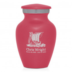 Viking Ship Keepsake Urn - Rose Pink