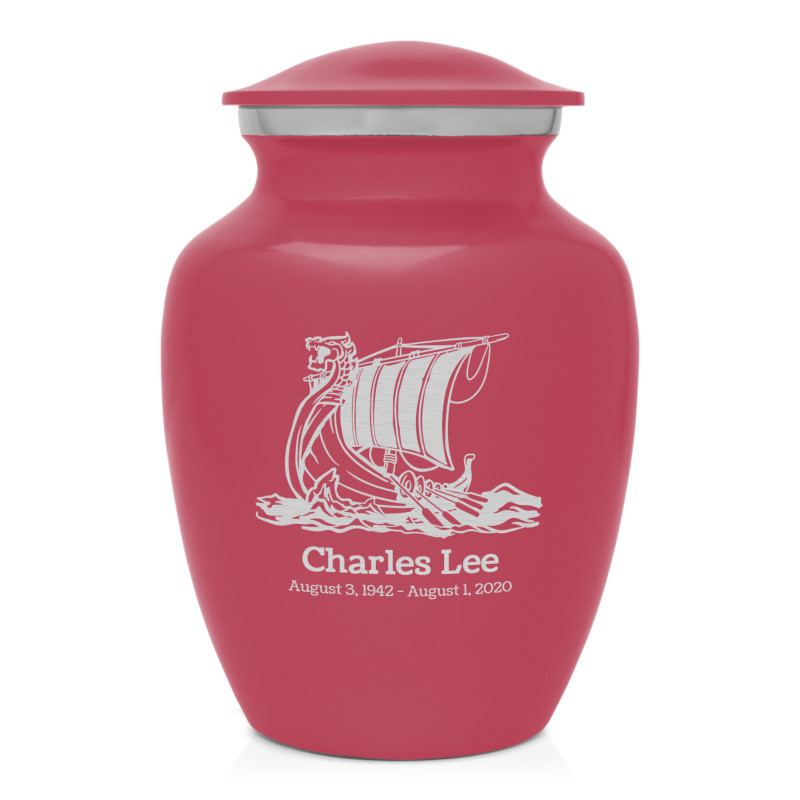 Viking Ship Sharing Urn - Rose Pink