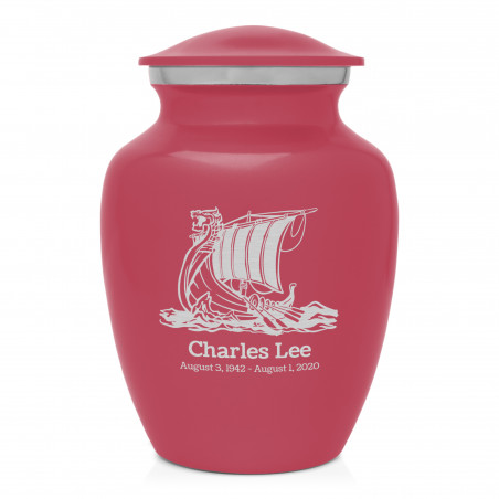 Viking Ship Sharing Urn - Rose Pink