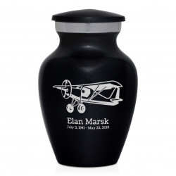 Bush Plane Keepsake Urn - Jet Black