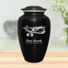 Bush Plane Cremation Urn - Jet Black