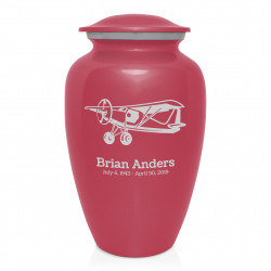 Bush Plane Cremation Urn - Rose Pink