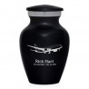 Commercial Airplane Keepsake Urn - Jet Black
