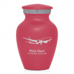 Commercial Airplane Keepsake Urn - Rose Pink