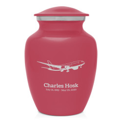 Commercial Airplane Sharing Urn - Rose Pink