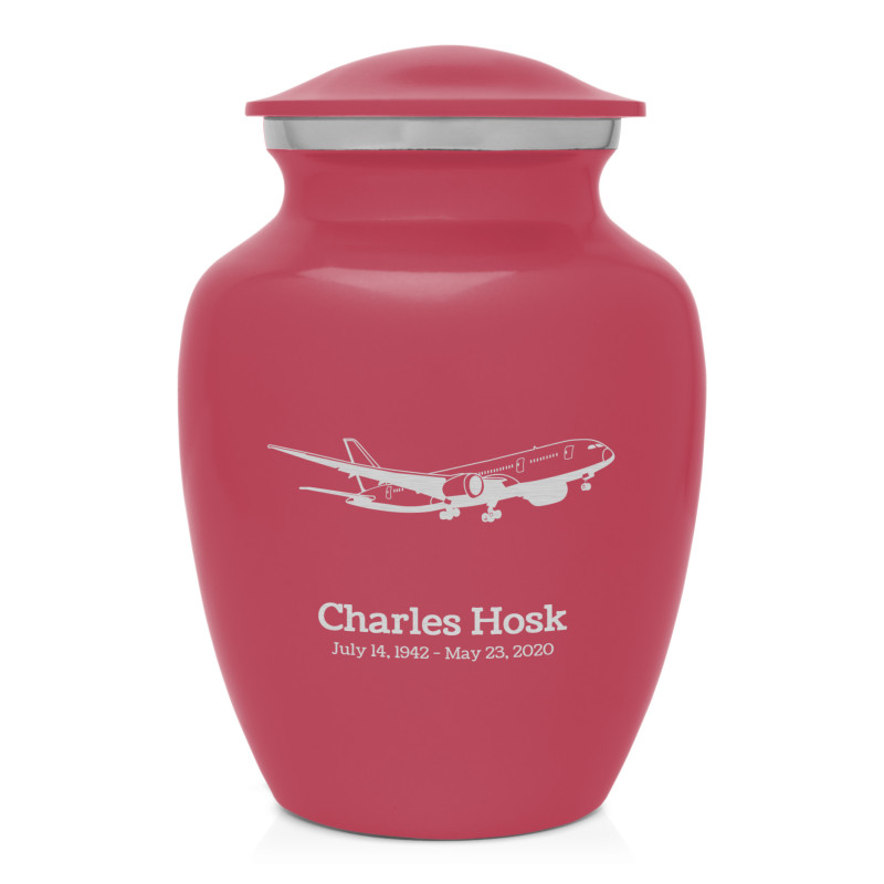 Commercial Airplane Sharing Urn - Rose Pink
