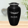Commercial Airplane Cremation Urn - Jet Black