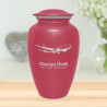 Commercial Airplane Cremation Urn - Rose Pink