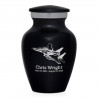 Fighter Jet Plane Keepsake Urn - Jet Black