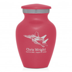 Fighter Jet Plane Keepsake Urn - Rose Pink